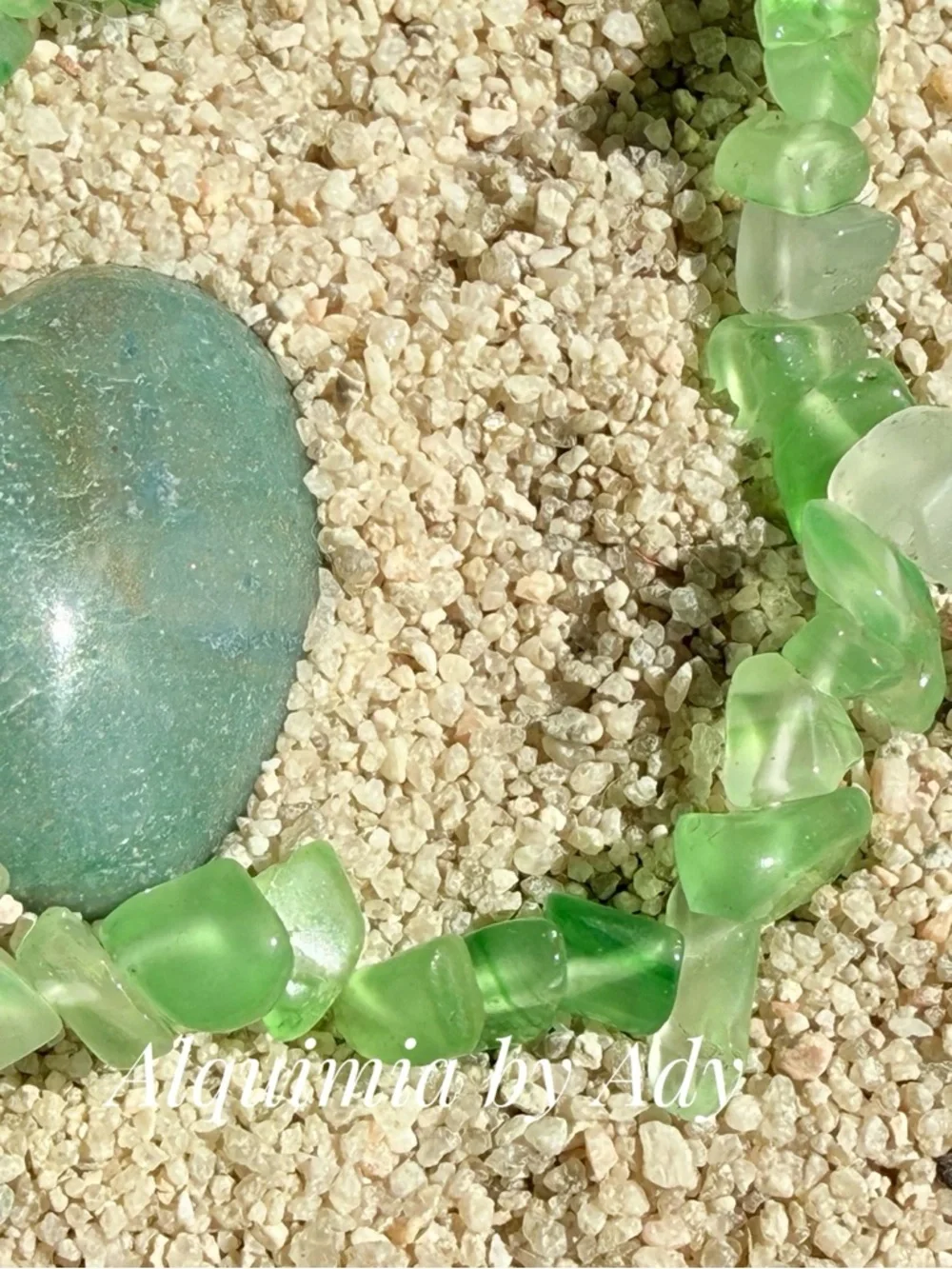Light Green QUARTZ Chip Bracelet